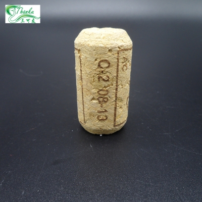 Printed regular grape wine cork agglomerated